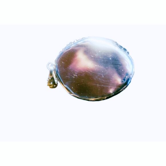 Baroque Pearl Pendant with Halo of CZ and Marcasite  1” x .75” - Picture 5 of 5